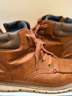 B-52 by Bullboxer | Ivan Brown/Tan Faux Leather Chukka Ankle Boots - Men's 12